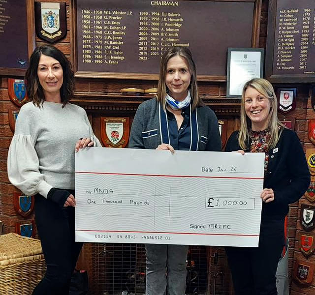 Macclesfield RUFC raise £1000 for MND in Cheshire